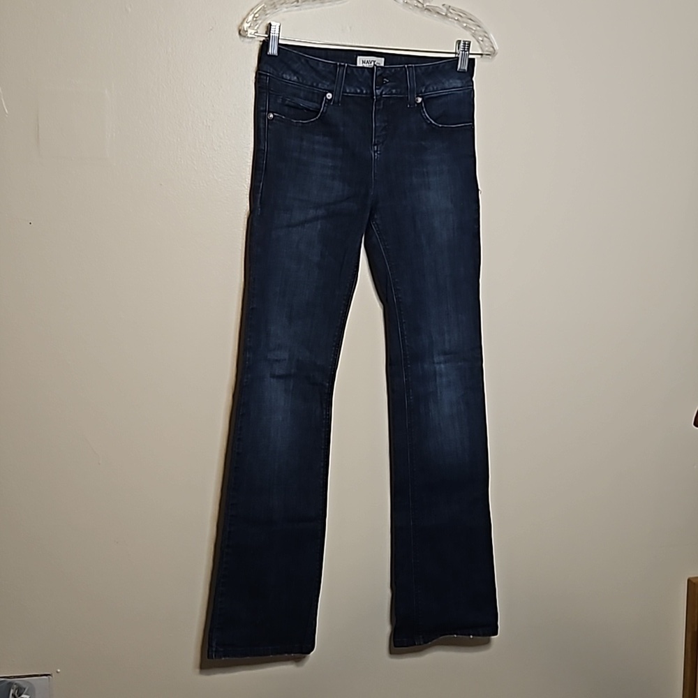 Navy Co Jeans Size 8 Tall Dark Wash Women